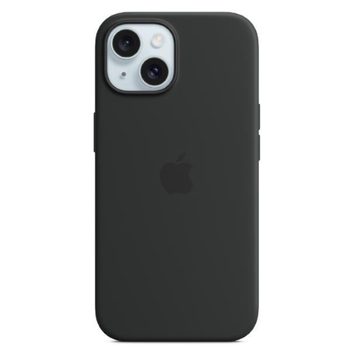 APPLE iPHONE 15 PLUS CUSTODIA MAGSAFE IN SILICONE BLACK